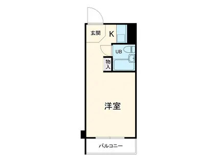 新子安ダイヤモンドマンション(ワンルーム/3階)の間取り写真