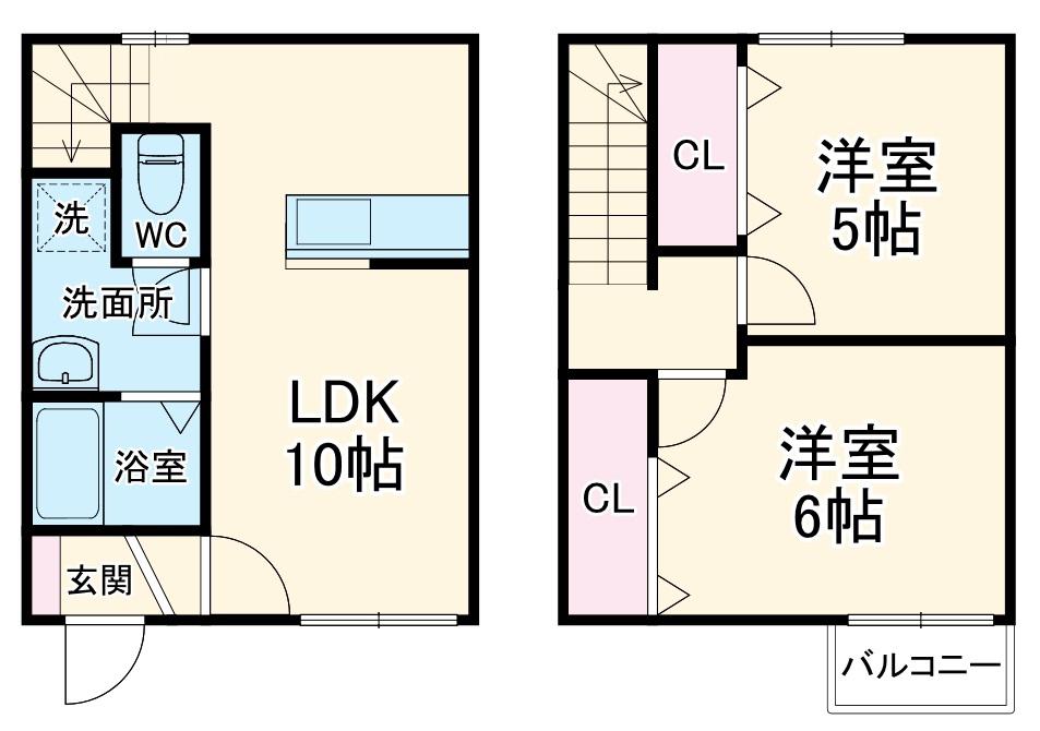 棒屋第八下池ハイツ(2LDK)の間取り写真
