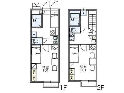 レオパレスFRIEND ITO(1K/1階)の間取り写真
