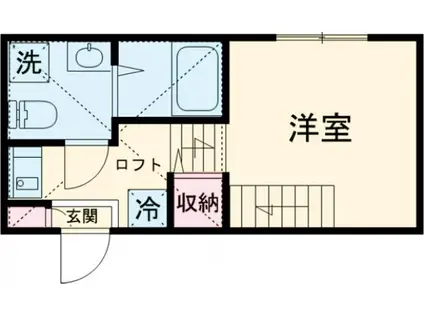 ハーモニーテラス柴又Ⅴ(ワンルーム/1階)の間取り写真