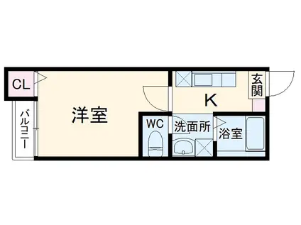 アークガーデン春日部(1K/1階)の間取り写真