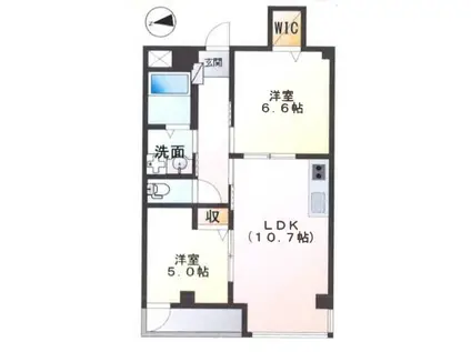 エピナール南流山(2LDK/2階)の間取り写真