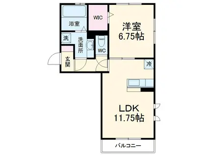 メゾン・ドゥ・ボネール(1LDK/3階)の間取り写真