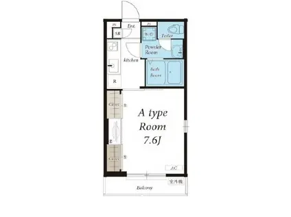 リブリ・ルフェリドーチェ船橋(1K/2階)の間取り写真