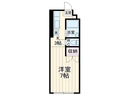 ベルメゾン(1K/1階)の間取り写真
