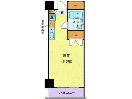 ユーコート本厚木(1K/5階)の間取り写真