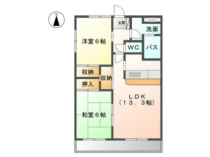 マクセージ(2LDK/4階)の間取り写真
