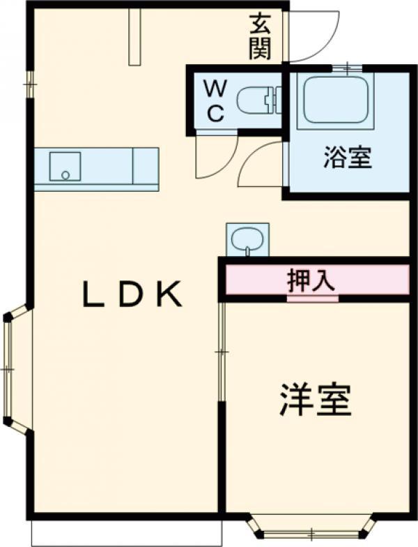 メゾンドSAKATA(1LDK/2階)の間取り写真