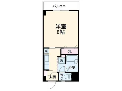 ハイツあずみ(1K/2階)の間取り写真