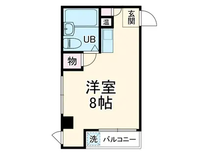 SUN イースト HOUSE(ワンルーム/2階)の間取り写真