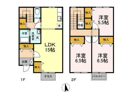 ウエストパレス(3LDK)の間取り写真
