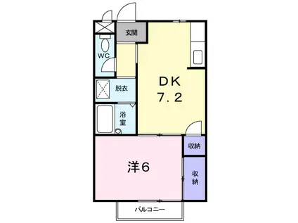 メゾン粟祐(1DK/1階)の間取り写真