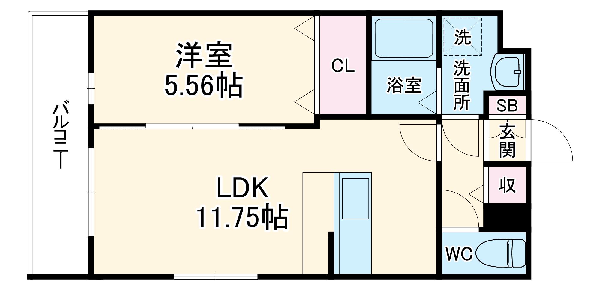グランゼコール(1LDK/1階)の間取り写真