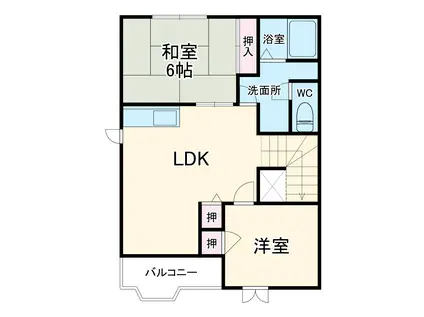 エクセルK1(2LDK/2階)の間取り写真