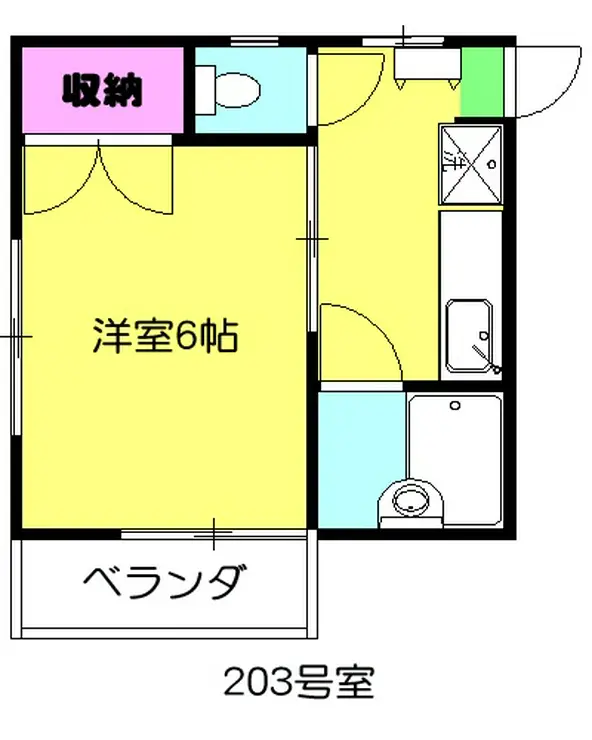 奈良橋ハイツ 2階階 間取り