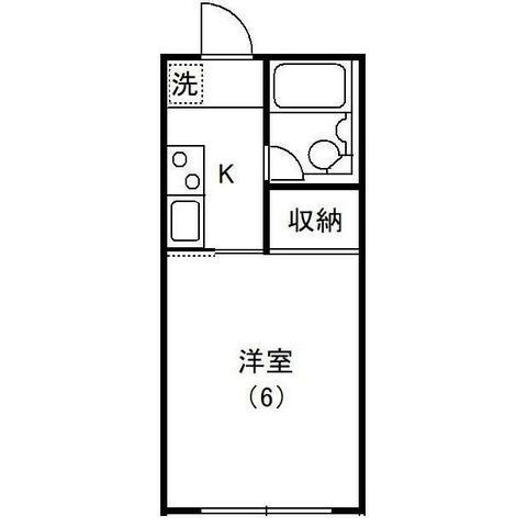 オリエントハイツNO3(1K/1階)の間取り写真