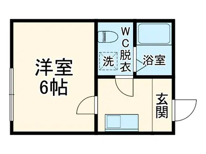 FERIO NAKATSU(1K/1階)の間取り写真