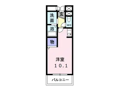 ナカイパレスPARTⅡ(ワンルーム/3階)の間取り写真