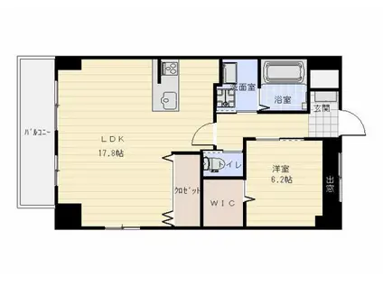 パストール(1LDK/6階)の間取り写真