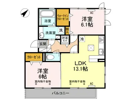 DOLCE VITA(2LDK/3階)の間取り写真