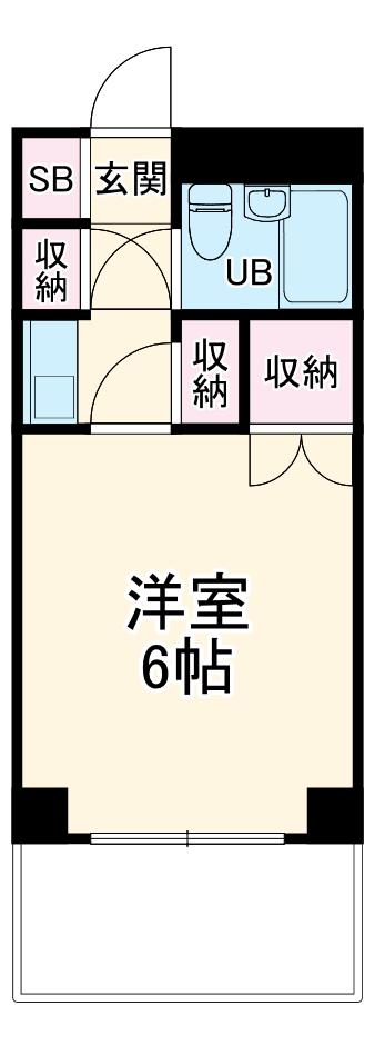 エリゼ本厚木(ワンルーム/3階)の間取り写真