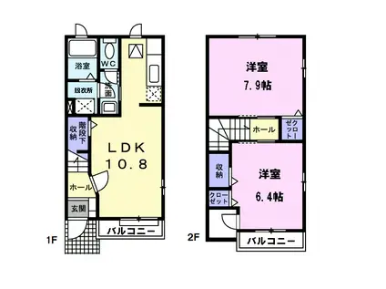 メゾン華Ⅲ(2LDK/1階)の間取り写真