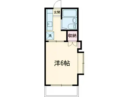 ハイム茜台(1K/2階)の間取り写真