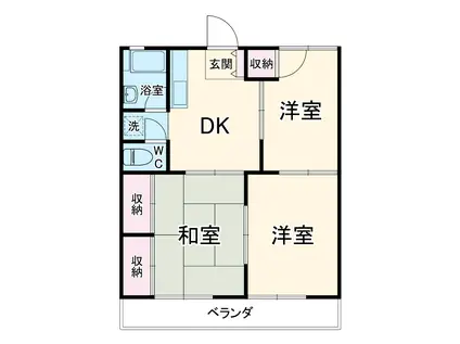 コーポ ミツハシ(3DK/2階)の間取り写真