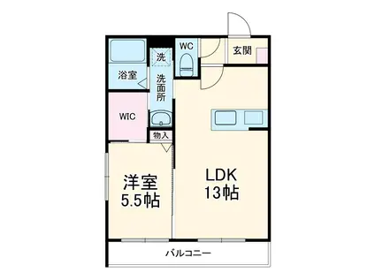 ル コワッソン ド リューヌ(1LDK/3階)の間取り写真