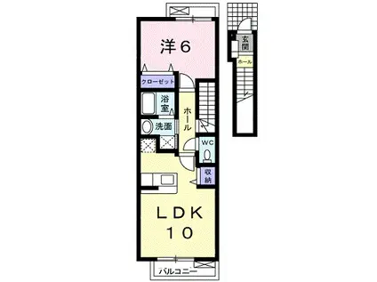 グラン・メランジュⅡ(1LDK/2階)の間取り写真