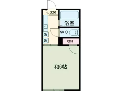 玉学ハイツ(1K/2階)の間取り写真