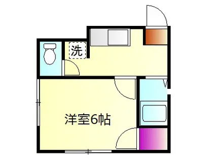 アブソリティーズ48(1K/2階)の間取り写真