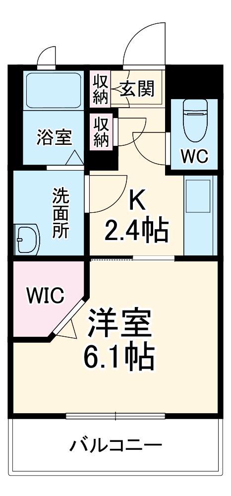 シャーメゾンMO B(1K/3階)の間取り写真