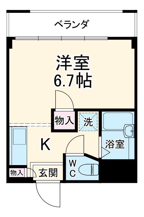 J・K MANSION Ⅰ(1K/2階)の間取り写真