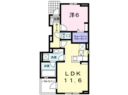 ダイアリーⅠ(1LDK/1階)の間取り写真