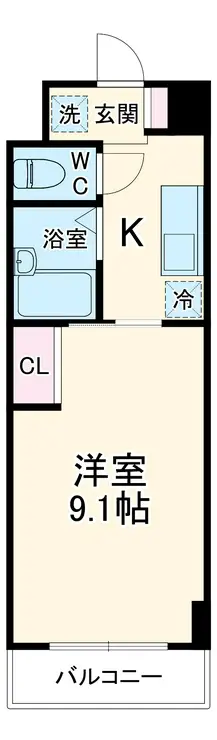 ヴァントゥール本厚木 6階階 間取り