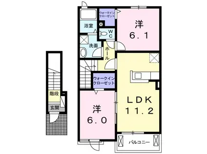 アルタイル 5(2LDK/2階)の間取り写真
