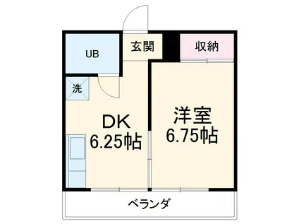 MOマンション(1DK/3階)の間取り写真