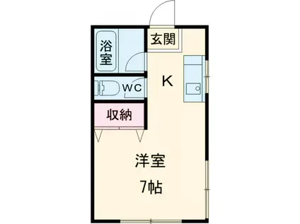 ファーストパレス金森Ⅱ(ワンルーム/1階)の間取り写真