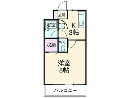 T.SQUARE(1K/2階)の間取り写真