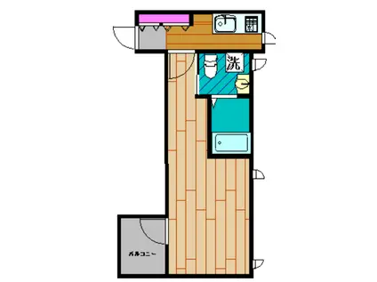 FICATA AYASE(1K/2階)の間取り写真