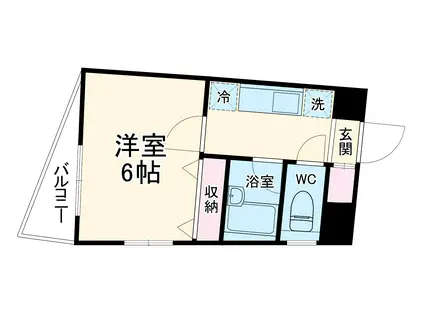 メリディアン清瀬(1K/5階)の間取り写真
