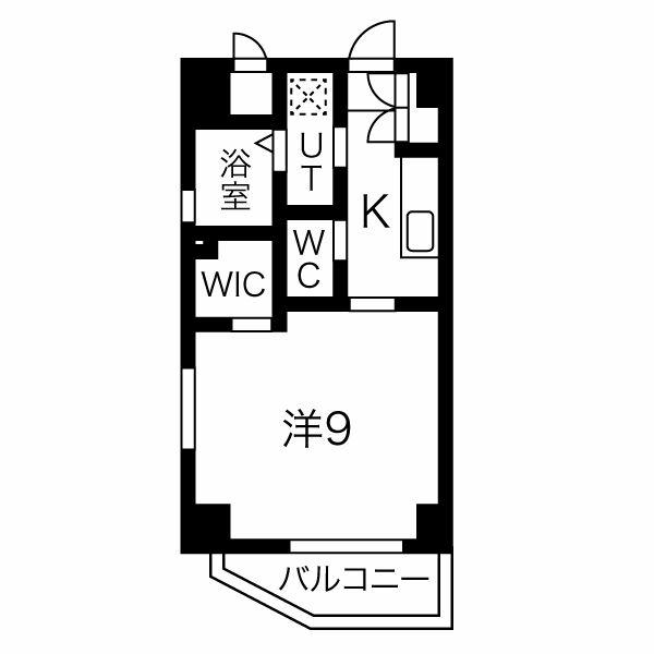 ADUSAY(1K/3階)の間取り写真
