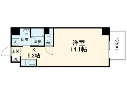 TS RESIDENCE NAGOYA(ワンルーム/7階)の間取り写真