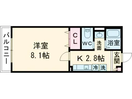 AJ新小岩ノースⅡ(1K/3階)の間取り写真