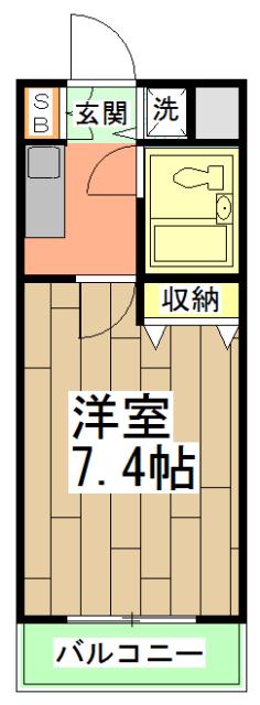 ルミネスプラザ(1K/4階)の間取り写真