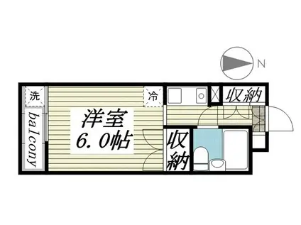 メゾン・ド・サンディーク(ワンルーム/1階)の間取り写真