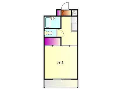 レジデンス堀(ワンルーム/2階)の間取り写真