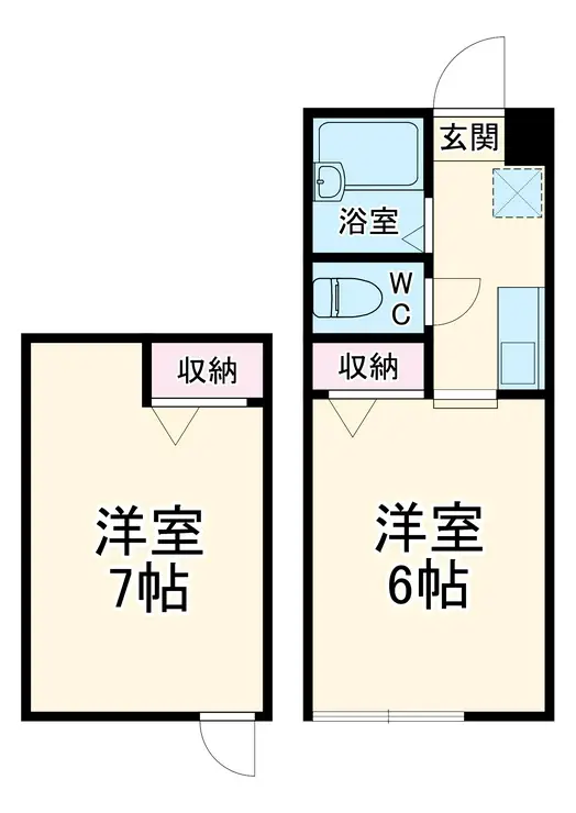 湘南ケイオーフラットD -1階階 間取り