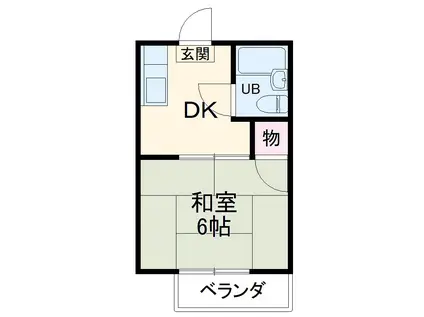 STハイツ赤城(1DK/1階)の間取り写真